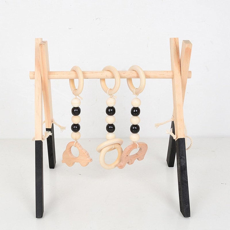 woobles Wood Baby Gym | Hanging Gym Toys for Newborns Gift - Foldable Activity Center for Motor Skill Development, Gift for Infants Boys Girls 3 Months Old and Up - Image 3